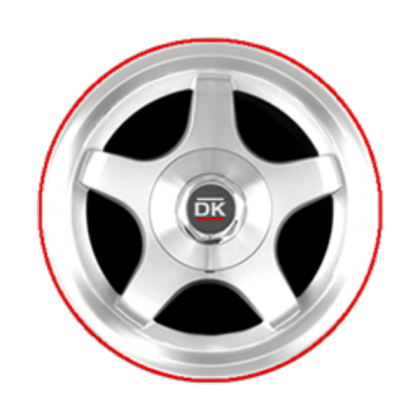 DK Racing Rim 1.1 (white, red stripe) Roblox decal