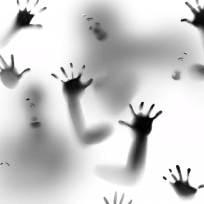 White Scary Zombie Ghost Shadow Background