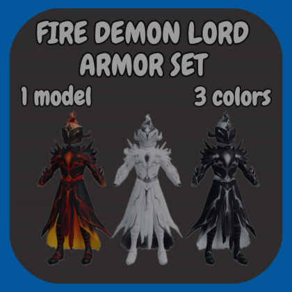 [Layered] Fire demon lord armor set
