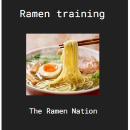 Ramen training