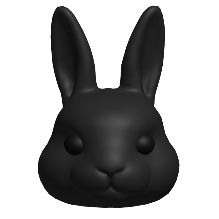 Black Bunny Costume Head