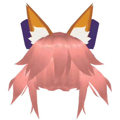 Pink Fox Twintails Hair Roblox item