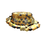 Yellow 8bit sparkle fedora
