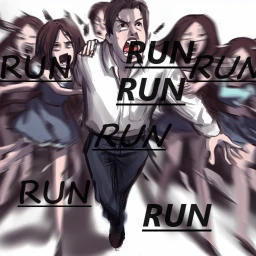 run away from the fan girls icon