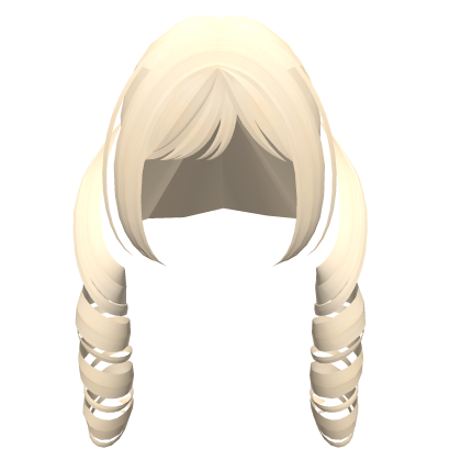 Cute Curly Long Pigtails in Blonde Roblox item