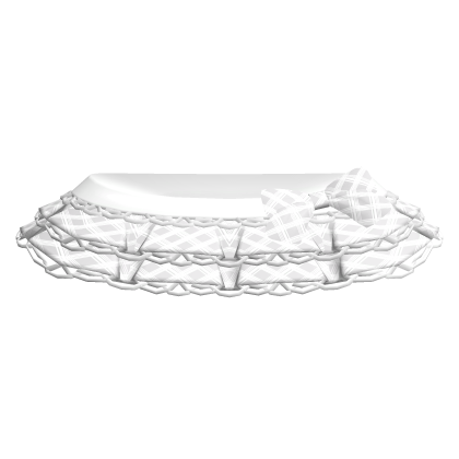 cutesy plaid mini skirt white