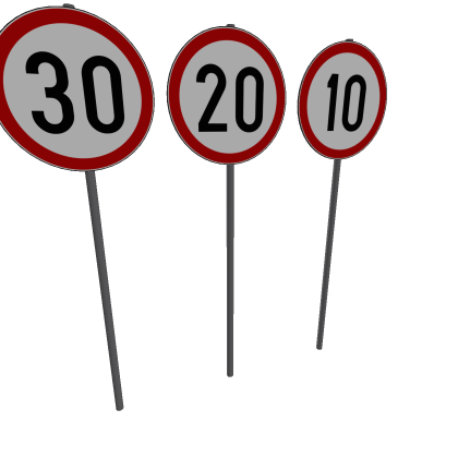 Balkan Road sign - Speed limits