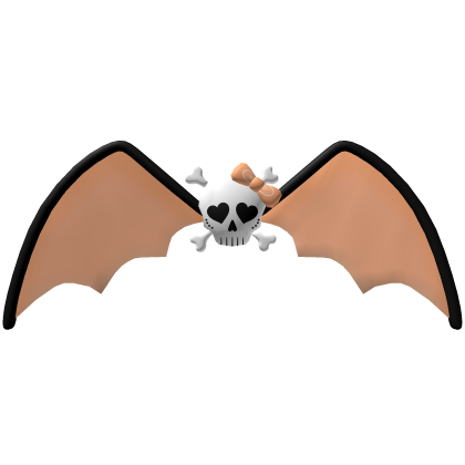 Orange Skull Bat Wings Roblox item