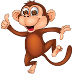 the prize of the tie party with monkeys