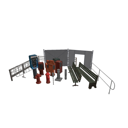 Urban Stuff - Low poly prop set