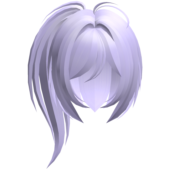 moe emo high messy side ponytail purple