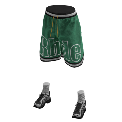 Green Rude Shorts W/ Sics Runners