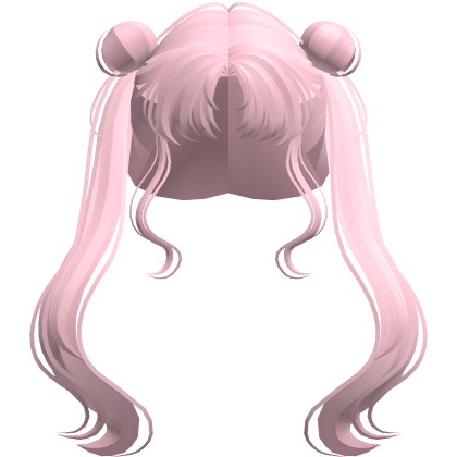 Long Anime Kawaii Bun Twintails (Pink) Roblox item