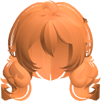 cute fluffy moe bob pigtails in orange