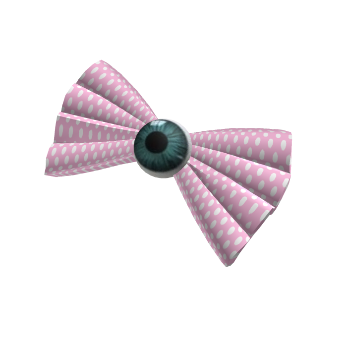 spooky pink bow eye ball halloween