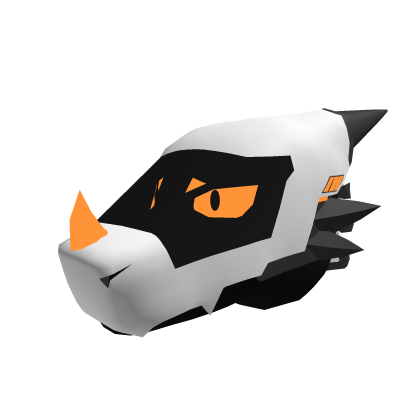 Synth Dragon Head | Orange/White Custom
