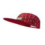 #FREE Red Tilted Flat Brim Baseball Hat