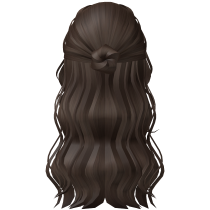 Y2K Brown Half Up Glamorous Wavy Hair Roblox item