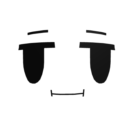 Anime Bored 3D Face with Mouth - Black Roblox item