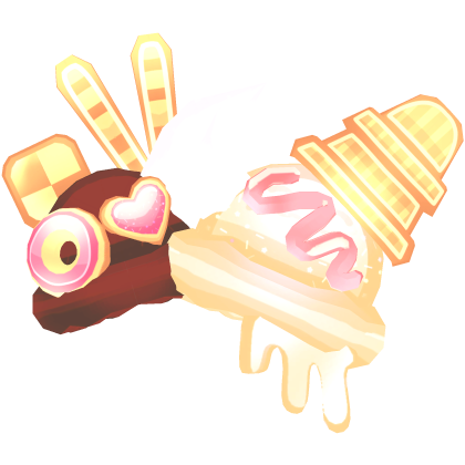☆ ice cream sundae on head (neapolitan)