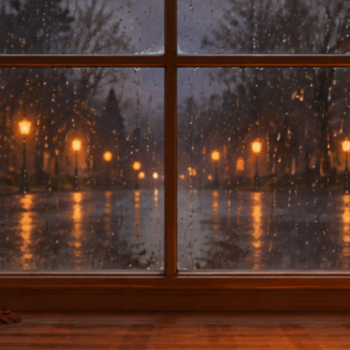 Halloween Rainy Candlelist Evening Background
