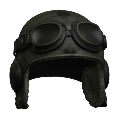 Military Green Vintage Aviator Helmet with Goggles