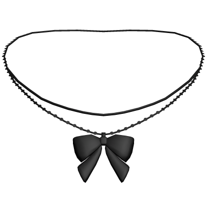 ♡ cute black bow necklace thumbnail