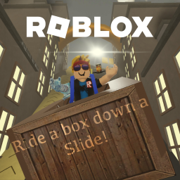 Ride a Box down a slide! Remastered.