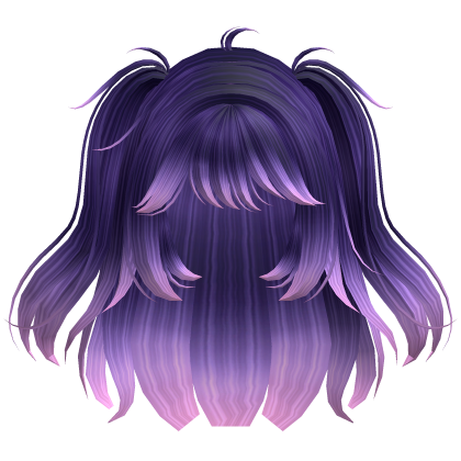 Cute Dolly Messy Pigtails (Galaxy Purple) Roblox item