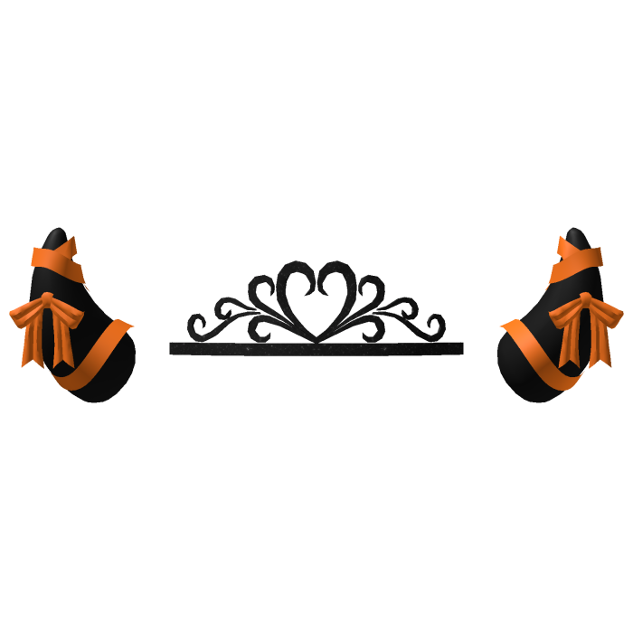 Princess Devil Imp Horns - Black Orange Halloween