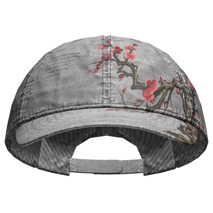 Sakura Blossom Skater Cap Grey&Red