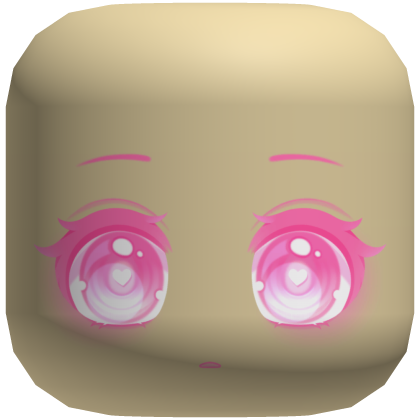 Pink Heart Surprised Chibi Face Roblox item