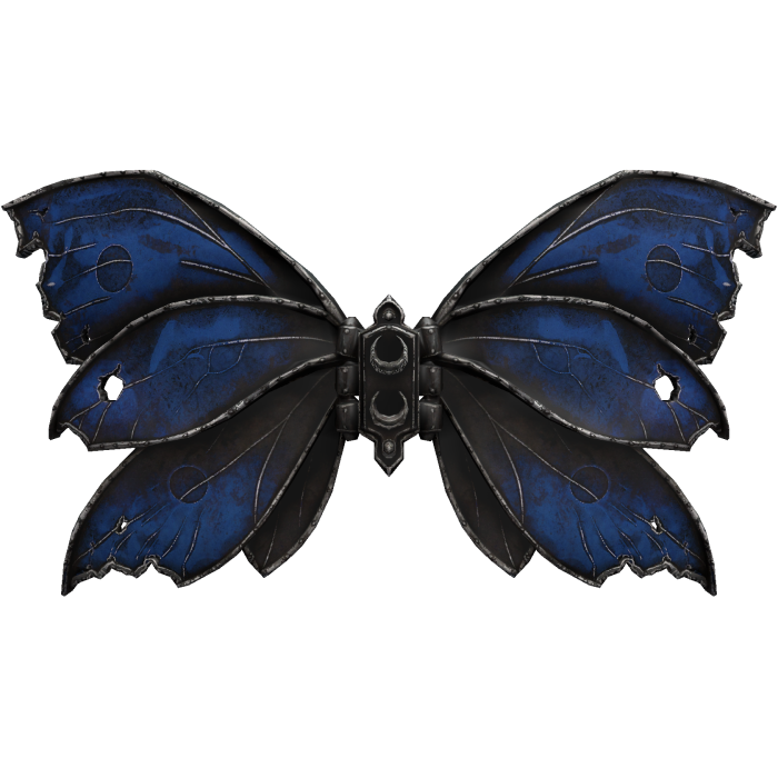 Navy Gothic Butterfly Wings