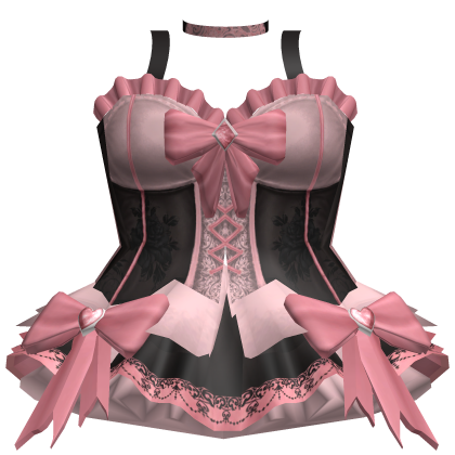 Black Pink Gothic Lolita Dress