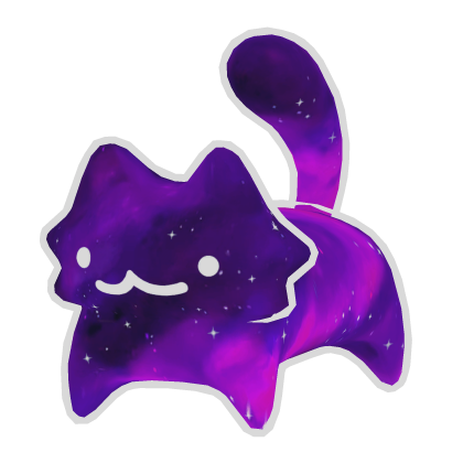 Purple Cartoony Galaxy Cat thumbnail
