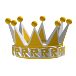 Shiny Yellow Retro Crown