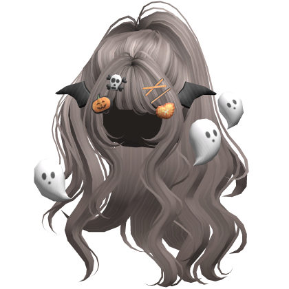 Ash Halloween Hairclips Wavy Half Down