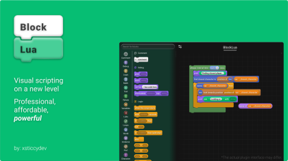 BlockLua – Block Code + Visual Lua Scripting preview 1