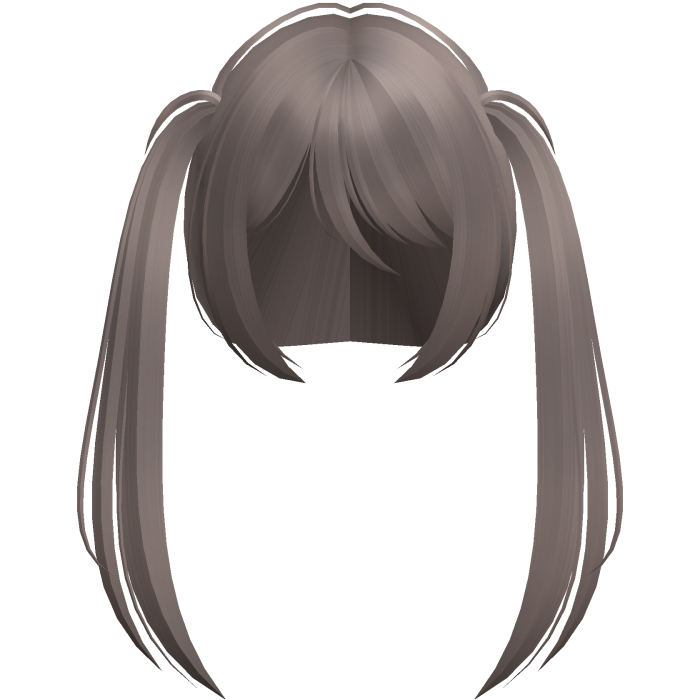 moe vkei emo wispy ponytails long ash brown