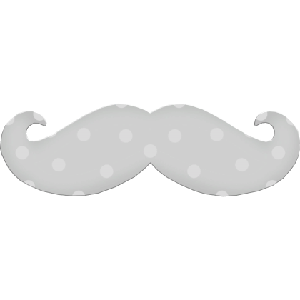 Cute White Trendy Polka Dot Mustache Roblox item