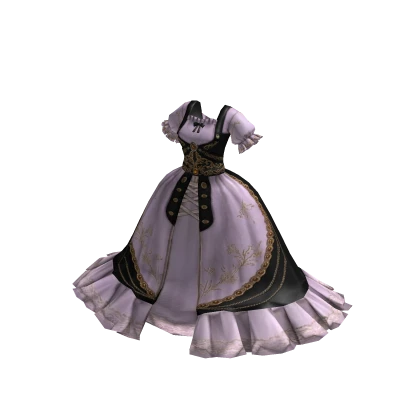 Elegant Royal Medieval Queen Ball Gown-BlackWhite | Roblox Item - Rolimon's