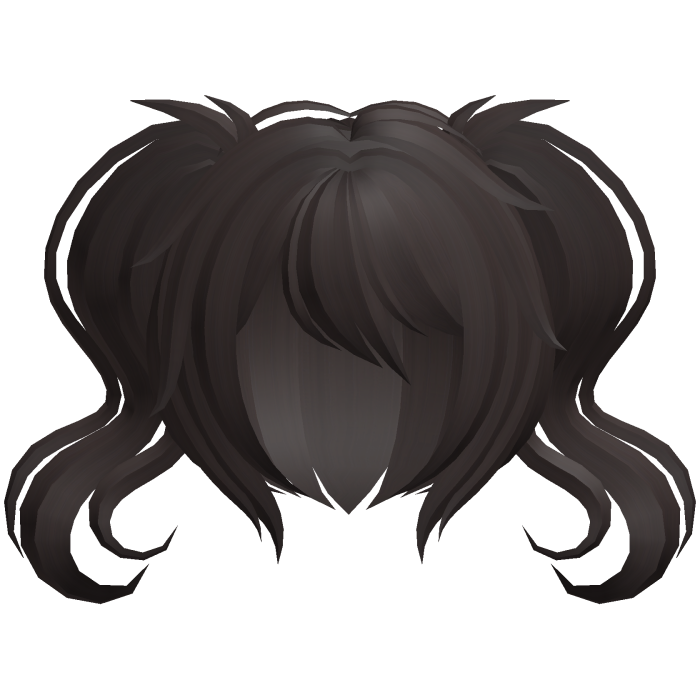 fluffy moe short swirly pigtails brown