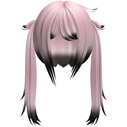 cute messy moe pigtails in pastel pink Roblox item