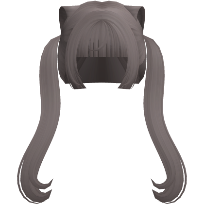 ` .  ♡ ‿‿‿ :  catgirl nekopara pigtails in ash 