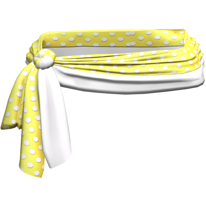 Yellow White Polkadot Waist Sarong 2000s 