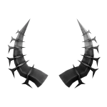 White Spiked Steel Horns