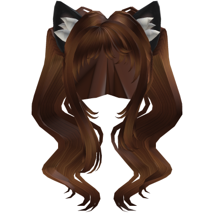 Cute Ginger Hair w Cat Ears Roblox item