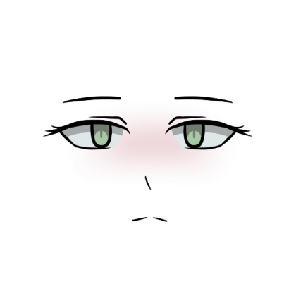 neutral woman face (pastel green) Roblox decal