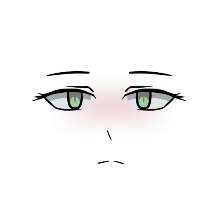 neutral woman face (pastel green) Roblox decal