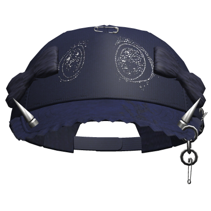 Grunge Anime Eyes Cap Navy